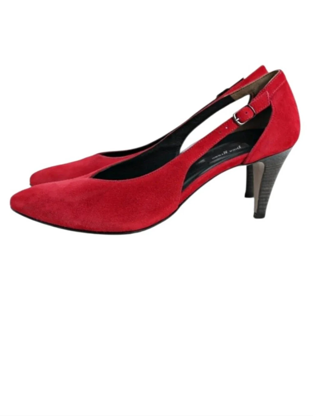 Paul Green Sophia red suede heels size 6